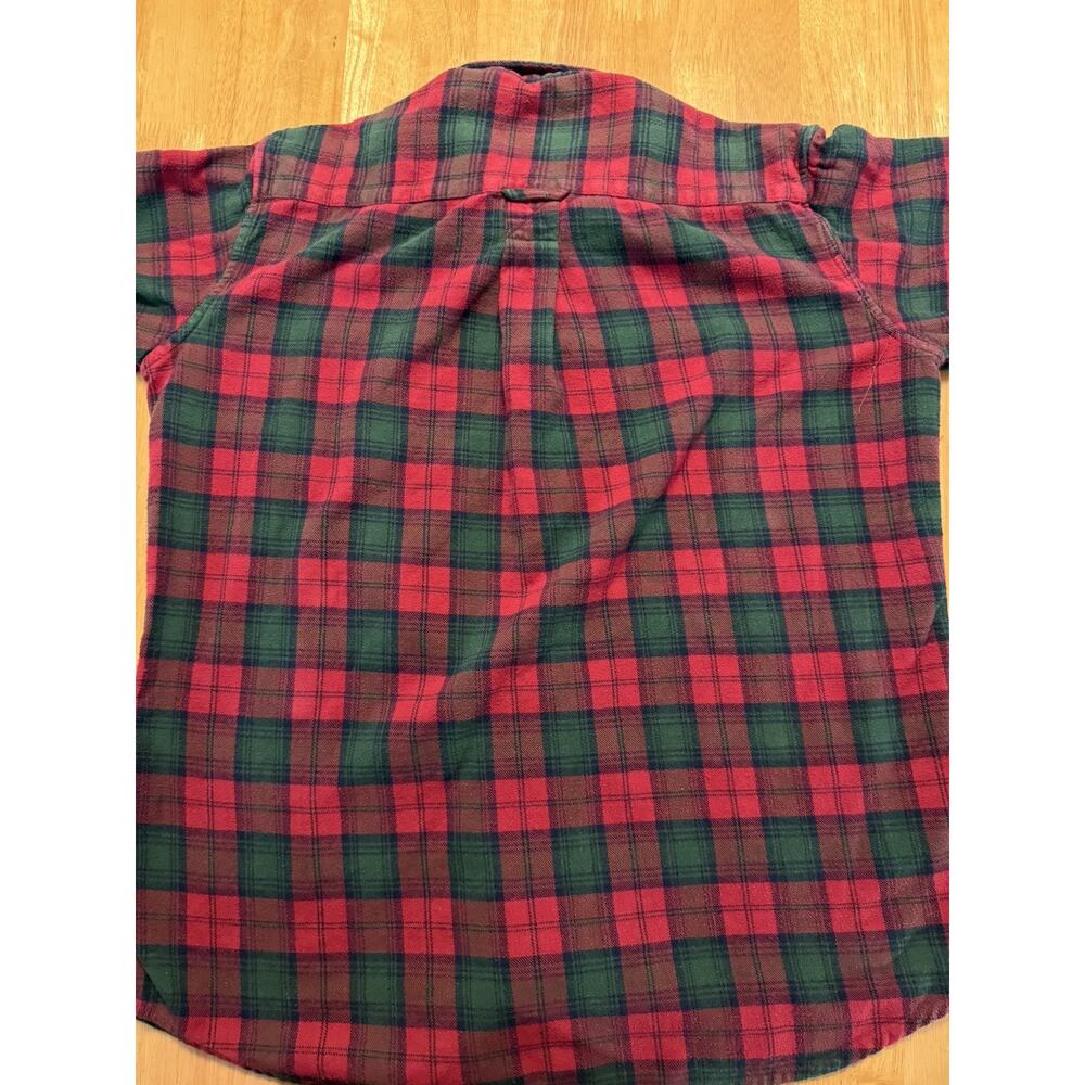 RedHead Mens LT Large Tall Plaid Flannel Shirt Red Green Long Sleeve Cotton - Picture 6 of 7